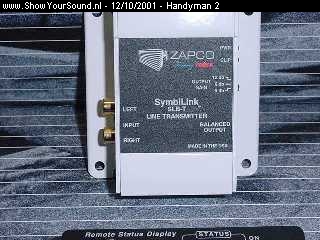 showyoursound.nl - CDT and NEW ZAPCO`S update project 2003 - handyman 2 - DSC00040.JPG - Hier is de ZAPCO Symbilink line transmitter voor een storings vrije signaal overdracht.